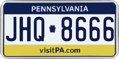 PA license plate JHQ8666