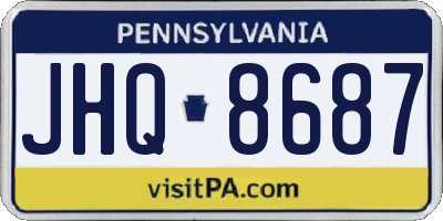 PA license plate JHQ8687
