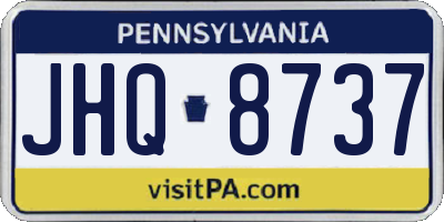 PA license plate JHQ8737