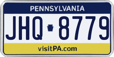 PA license plate JHQ8779