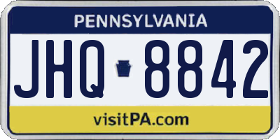 PA license plate JHQ8842