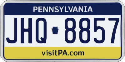 PA license plate JHQ8857