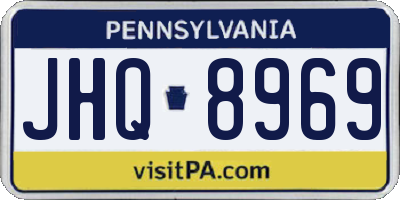 PA license plate JHQ8969