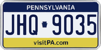 PA license plate JHQ9035