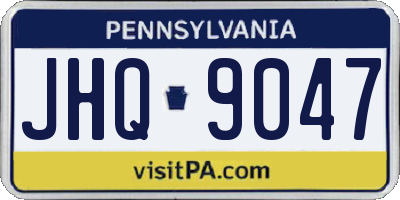 PA license plate JHQ9047