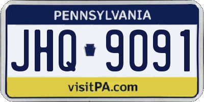 PA license plate JHQ9091