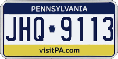 PA license plate JHQ9113
