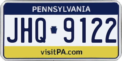 PA license plate JHQ9122