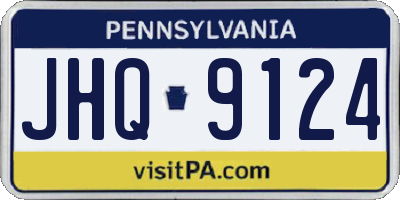 PA license plate JHQ9124