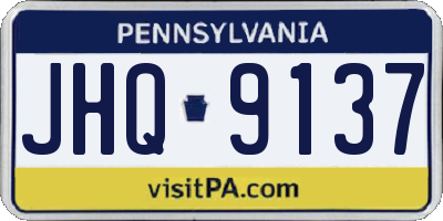 PA license plate JHQ9137