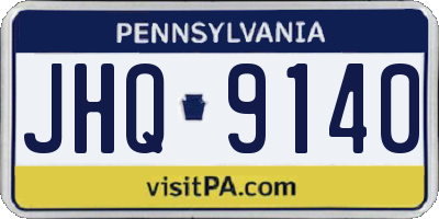 PA license plate JHQ9140