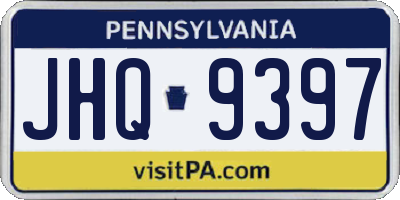 PA license plate JHQ9397