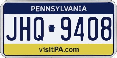 PA license plate JHQ9408
