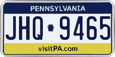 PA license plate JHQ9465