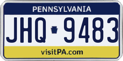 PA license plate JHQ9483