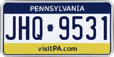 PA license plate JHQ9531