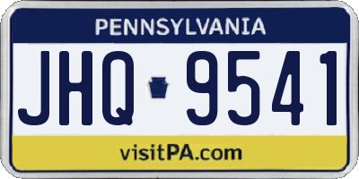PA license plate JHQ9541