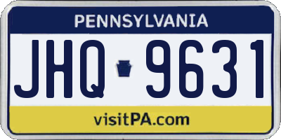 PA license plate JHQ9631