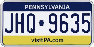 PA license plate JHQ9635