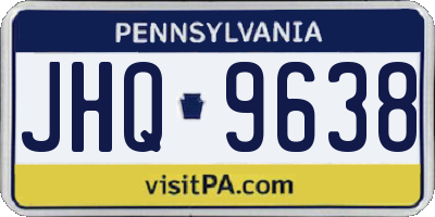 PA license plate JHQ9638