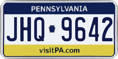 PA license plate JHQ9642
