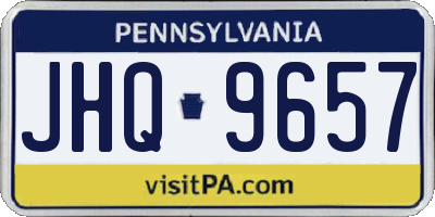 PA license plate JHQ9657