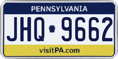 PA license plate JHQ9662