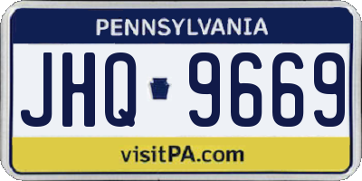 PA license plate JHQ9669