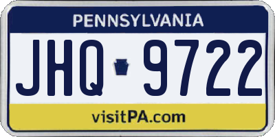 PA license plate JHQ9722
