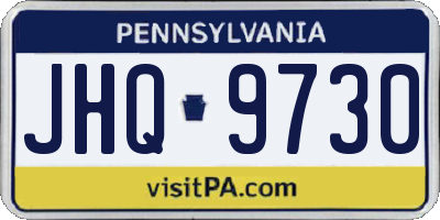 PA license plate JHQ9730