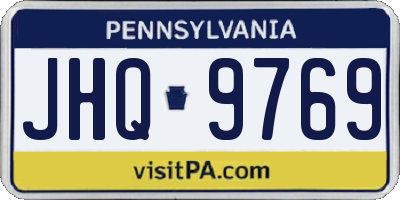 PA license plate JHQ9769
