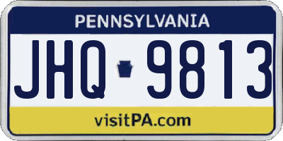 PA license plate JHQ9813