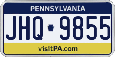 PA license plate JHQ9855