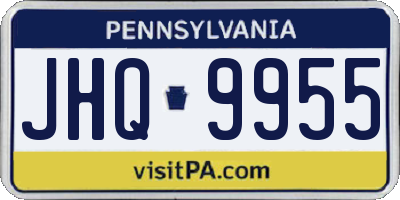 PA license plate JHQ9955
