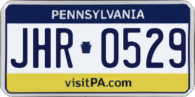PA license plate JHR0529