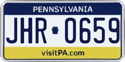 PA license plate JHR0659