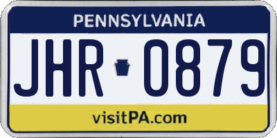 PA license plate JHR0879