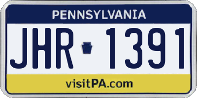 PA license plate JHR1391