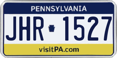 PA license plate JHR1527