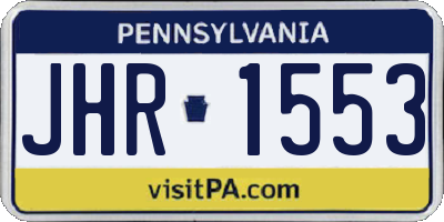 PA license plate JHR1553
