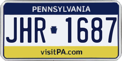 PA license plate JHR1687