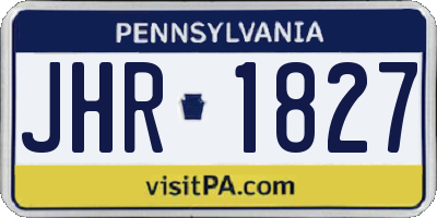 PA license plate JHR1827