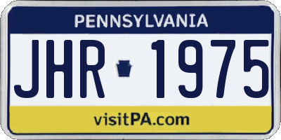 PA license plate JHR1975