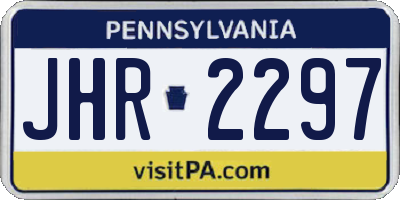 PA license plate JHR2297