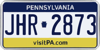 PA license plate JHR2873