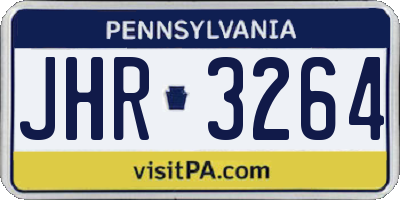 PA license plate JHR3264