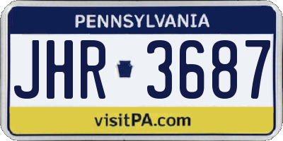 PA license plate JHR3687