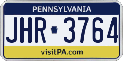 PA license plate JHR3764