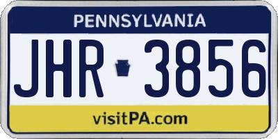 PA license plate JHR3856