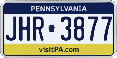 PA license plate JHR3877